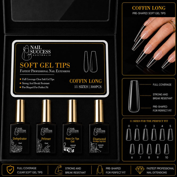 Soft Gel Nail Extension Kit | Full Cover Starter Kit