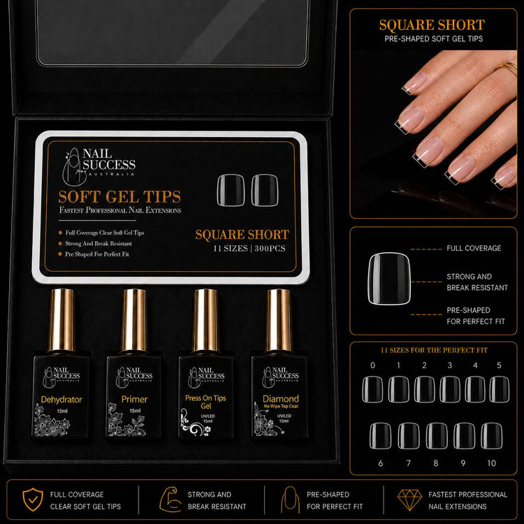 Soft Gel Nail Extension Kit | Full Cover Starter Kit