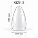 Nail Success Australia Almond Short soft gel tip, size 2, clear, 19.56 mm long x 11.90 mm wide