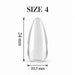 Nail Success Australia Almond Medium soft gel tip, size 4, clear, 24 mm long x 10.5 mm wide