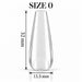 Nail Success Australia Coffin Long soft gel tip, size 0, clear, 32 mm long x 13.5 mm wide