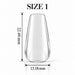 Nail Success Australia Coffin Short soft gel tip, size 1, clear, 22.48 mm long x 13.18 mm wide