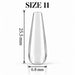 Nail Success Australia Coffin Long soft gel tip, size 11, clear, 25.5 mm long x 6.8 mm wide