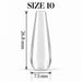 Nail Success Australia Coffin Long soft gel tip, size 10, clear, 26.8 mm long x 7.5 mm wide