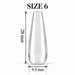 Nail Success Australia Coffin Long soft gel tip, size 6, clear, 28 mm long x 9.5 mm wide