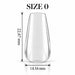 Nail Success Australia Coffin Short soft gel tip, size 0, clear, 22.87 mm long x 14.16 mm wide