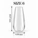 Nail Success Australia Coffin Short soft gel tip, size 6, clear, 18.87 mm long x 9.99 mm wide