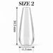 Nail Success Australia Coffin Long soft gel tip, size 2, clear, 30.5 mm long x 11.5 mm wide