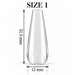 Nail Success Australia Coffin Long soft gel tip, size 1, clear, 31.5 mm long x 12 mm wide
