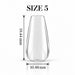 Nail Success Australia Coffin Short soft gel tip, size 5, clear, 19.44 mm long x 10.48 mm wide