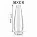 Nail Success Australia Coffin Long soft gel tip, size 8, clear, 27.3 mm long x 8.5 mm wide