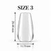 Nail Success Australia Coffin Short soft gel tip, size 3, clear, 20.48 mm long x 11.73 mm wide