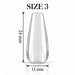 Nail Success Australia Coffin Medium soft gel tip, size 3, clear, 24 mm long x 11 mm wide