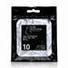 Nail Success Australia Coffin Medium soft gel tips refill pouch, size 10, 50 clear tips per bag