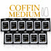 Nail Success Australia Coffin Medium soft gel tips individual refills, all 11 sizes, 0 to 10, 50 clear tips per pouch