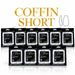 Nail Success Australia Coffin Short soft gel tips individual refills, all 10 sizes, 0 to 9, 50 clear tips per pouch