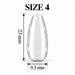 Nail Success Australia Oval Medium soft gel tip, size 4, clear, 23 mm long x 9.5 mm wide