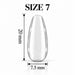 Nail Success Australia Oval Medium soft gel tip, size 7, clear, 20 mm long x 7.5 mm wide