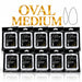 Nail Success Australia Oval Medium soft gel tips individual refills, all 10 sizes, 0 to 9, 50 clear tips per pouch