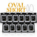 Nail Success Australia Oval Short soft gel tips individual refills, all 11 sizes, 0 to 10, 50 clear tips per pouch