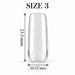 Nail Success Australia Square Medium soft gel tip, size 3, clear, 23.5 mm long x 10.57 mm wide