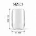 Nail Success Australia Square Short soft gel tip, size 3, clear, 16.4 mm long x 11 mm wide