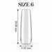 Nail Success Australia Square Long soft gel tip, size 6, clear, 39.08 mm long x 11.07 mm wide