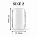 Nail Success Australia Square Short soft gel tip, size 2, clear, 16.5 mm long x 11.5 mm wide