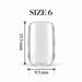 Nail Success Australia Square Short soft gel tip, size 6, clear, 15.5 mm long x 9.5 mm wide