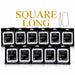 Nail Success Australia Square Long soft gel tips individual refills, all 11 sizes, 0 to 10, 50 clear tips per pouch