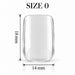 Nail Success Australia Square Short soft gel tip, size 0, clear, 18 mm long x 14 mm wide