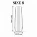 Nail Success Australia Square Long soft gel tip, size 8, clear, 38.07 mm long x 10.12 mm wide