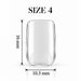 Nail Success Australia Square Short soft gel tip, size 4, clear, 16 mm long x 10.5 mm wide