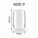 Nail Success Australia Square Short soft gel tip, size 9, clear, 14 mm long x 8 mm wide