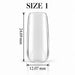 Nail Success Australia Square Medium soft gel tip, size 1, clear, 24.69 mm long x 12.07 mm wide