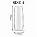Nail Success Australia Square Medium soft gel tip, size 4, clear, 23 mm long x 9.71 mm wide