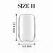 Nail Success Australia Square Short soft gel tip, size 11, clear, 12.4 mm long x 6.6 mm wide
