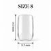 Nail Success Australia Square Short soft gel tip, size 8, clear, 14.5 mm long x 8.5 mm wide