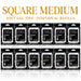 Nail Success Australia Square Medium soft gel tips individual refills, all 12 sizes, 0 to 11, 50 clear tips per pouch
