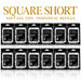 Nail Success Australia Square Short soft gel tips individual refills, all 12 sizes, 0 to 11, 50 clear tips per pouch