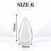 Nail Success Australia Stiletto Short soft gel tip, size 6, clear, 18 mm long x 10 mm wide