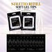 Nail Success Australia Stiletto refill soft gel tips in Short, Medium and Long, 50 tips per bag, with the Stiletto Medium size chart for sizes 0 to 10