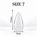 Nail Success Australia Stiletto Short soft gel tip, size 7, clear, 17 mm long x 9 mm wide