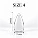 Nail Success Australia Stiletto Short soft gel tip, size 4, clear, 20 mm long x 11 mm wide