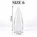 Nail Success Australia Stiletto Medium soft gel tip, size 6, clear, 25 mm long x 7.5 mm wide