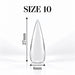 Nail Success Australia Stiletto Long soft gel tip, size 10, clear, 27 mm long x 6 mm wide