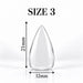 Nail Success Australia Stiletto Short soft gel tip, size 3, clear, 21 mm long x 12 mm wide