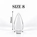 Nail Success Australia Stiletto Short soft gel tip, size 8, clear, 16 mm long x 8 mm wide
