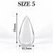 Nail Success Australia Stiletto Short soft gel tip, size 5, clear, 19 mm long x 10.5 mm wide
