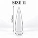 Nail Success Australia Stiletto Long soft gel tip, size 11, clear, 26.5 mm long x 5.8 mm wide